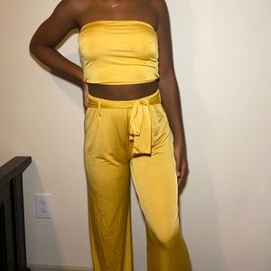 Yellow 2 Piece Set Charlotte Russe/ Revamped